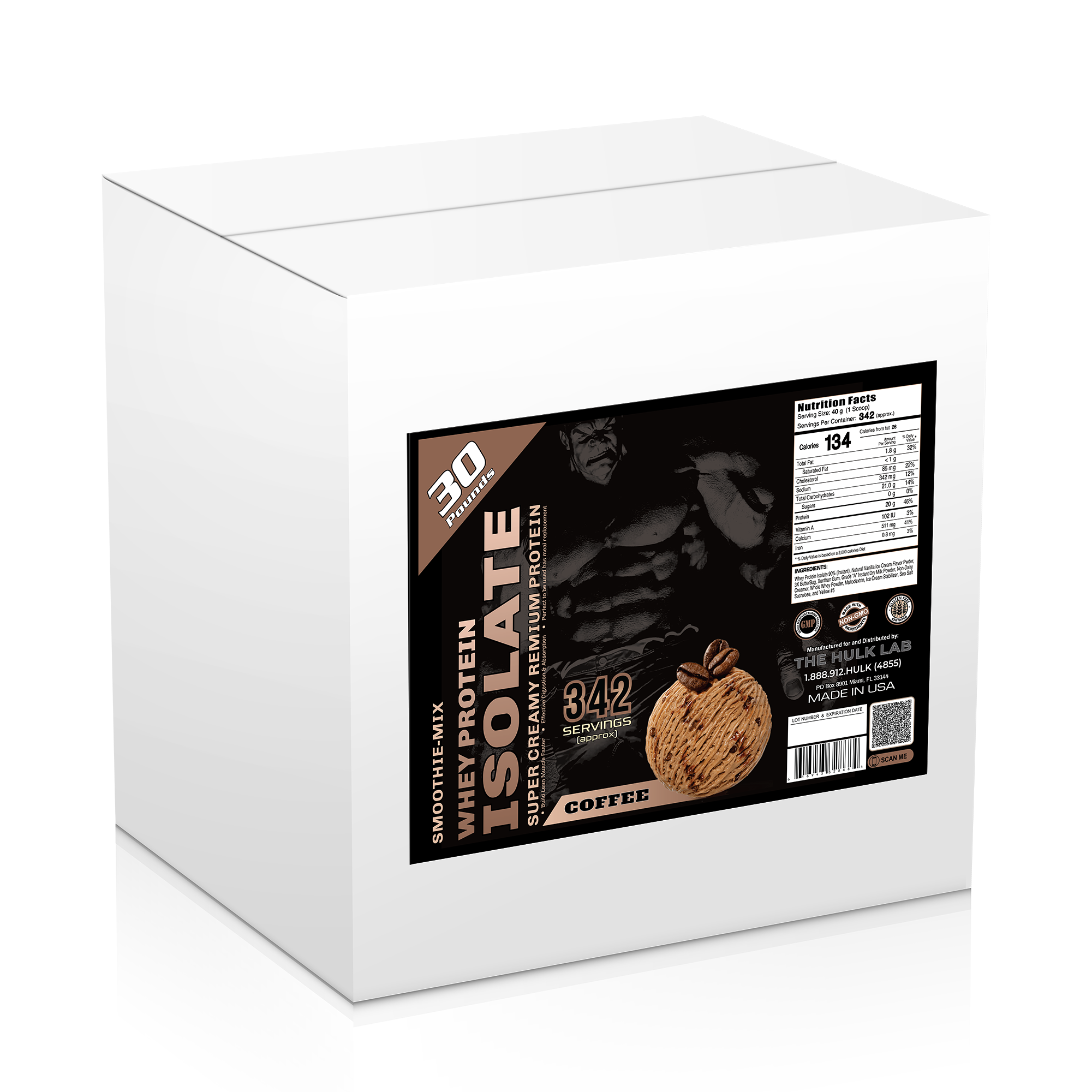 Bulk Whey Protein Isolate ( Smoothie-Mix 30Lb) Super Creamy