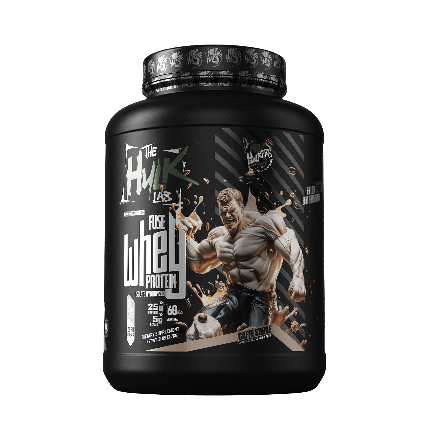 Caffé Surge – Whey Isolate Caffé Surge Whey Isolate Bottle – Cappuccino Cream Flavor by The Hulk Lab Nutrition